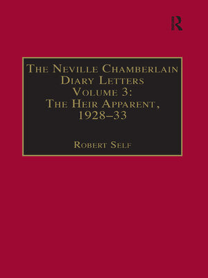 cover image of The Neville Chamberlain Diary Letters